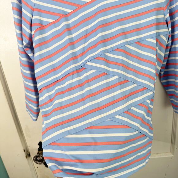 J. McLaughlin Nicola Layered Top Striped Catalina Cloth 3/4 Sleeve Size Large L - Picture 6 of 10